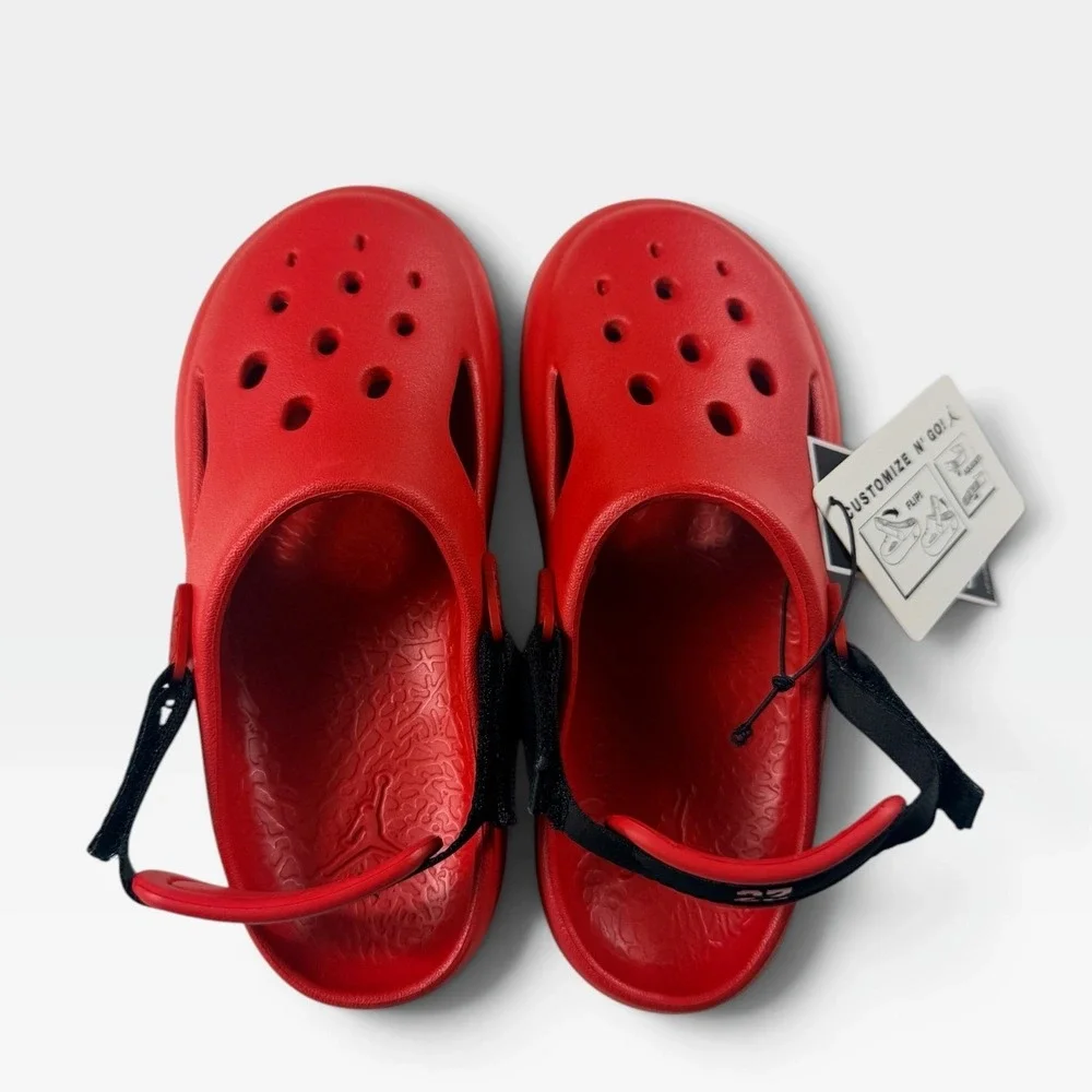 Jordan Hydrip PS Clogs 3Y University Red Black HF5982-601 Kids Slides New